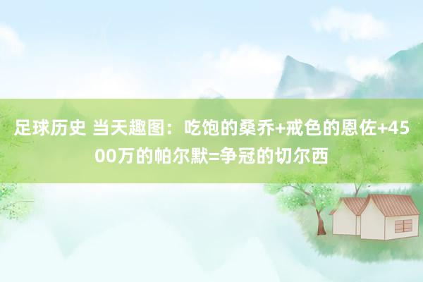 足球历史 当天趣图：吃饱的桑乔+戒色的恩佐+4500万的帕尔默=争冠的切尔西