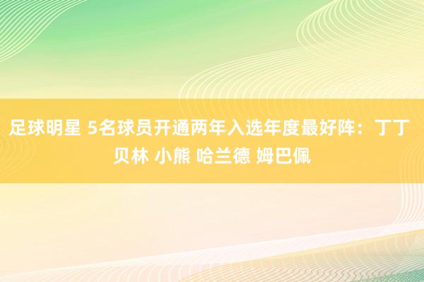 足球明星 5名球员开通两年入选年度最好阵：丁丁 贝林 小熊 哈兰德 姆巴佩